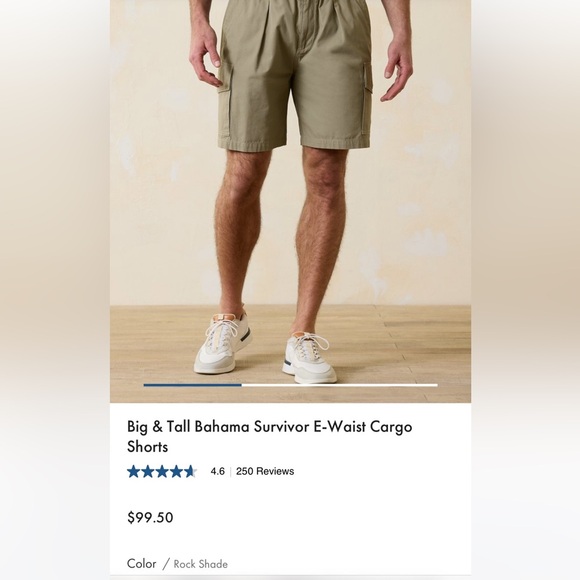 Tommy Bahama Big & Tall Survivor E-Waist Cargo Shorts - Picture 11 of 11